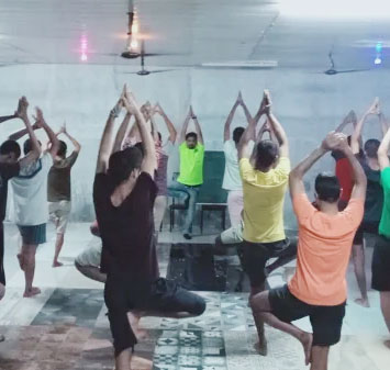 Yoga session at AAS DI KIRAN Rehab Centre